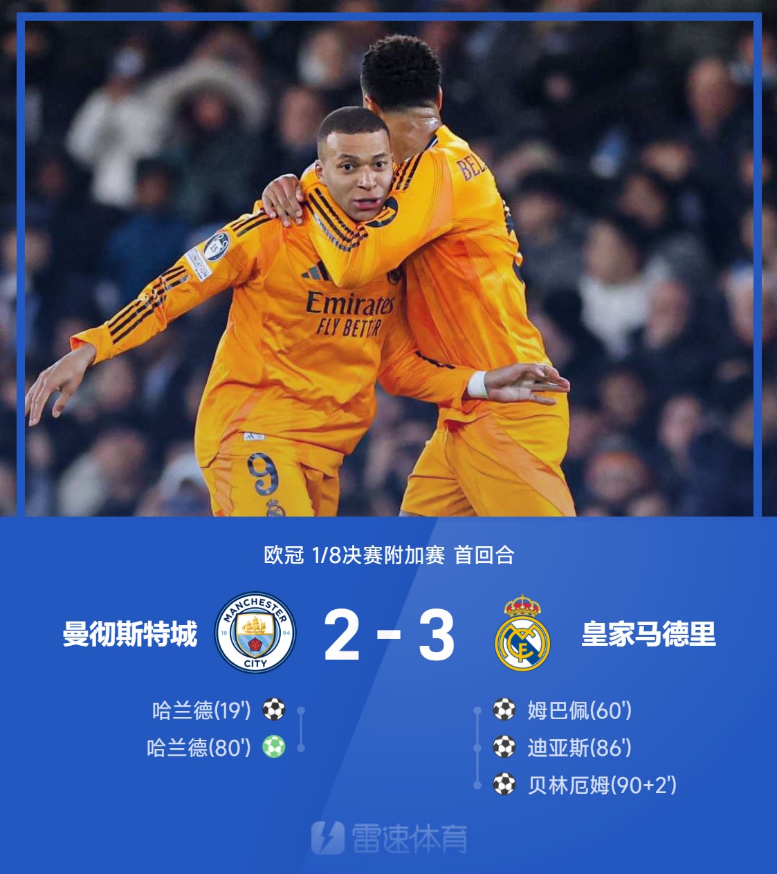 欧冠最新战况:皇马vs曼城再成焦点 欧冠最新战况:皇马vs曼城再成焦点